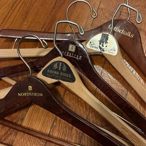 Vintage Nordstrom Gottschalks Rough Rider Baron’s Heavyweight Wooden Hangers Set
